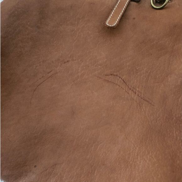 Cortanza Rota Brown Leather Purse Double Strap Handbag Minimalist Boho Casual - Picture 6 of 14